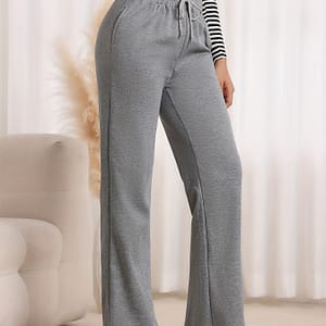 Women’s Casual Drawstring Waist Sweatpants, Loose Fit Straight-leg Joggers, Athletic Running Tracksuit Bottoms, Comfortable Sportswear Lounge Pants For Fall & Winter Active Shop Online at Dubai Trades