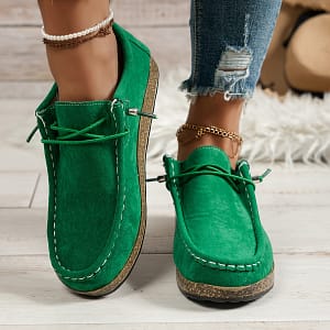 Women’s Casual Flannel Loafers, Solid Color Lightweight Lace-up Shoes With Detail, Low Upper And Sole Clothing, Shoes & Jewelry Shop Online at Dubai Trades