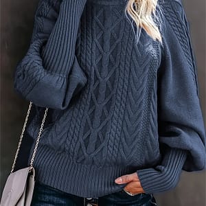 Women’s Casual Knitted Pullover Sweater With A Half-high Collar And Long Sleeves For Spring And Autumn. Clothing Shop Online at Dubai Trades