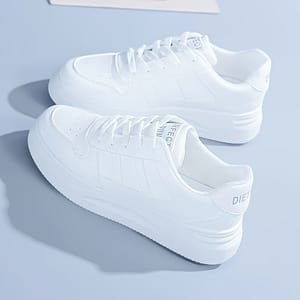 Women’s Colorblock Trendy Sneakers, Lace Sole Platform Skate Shoes, Low-top Walking White Shoes Plus Size Clothing, Shoes & Jewelry Shop Online at Dubai Trades