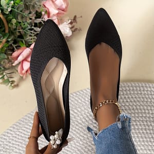 Women’s Fashion Flat Shoes, Casual Pointed Toe Knit Flats, Breathable & -on Ballet Shoes For Clothing, Shoes & Jewelry Shop Online at Dubai Trades