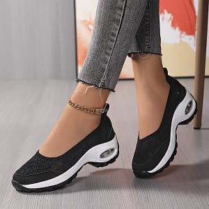 Women’s Fashion Sneakers Breathable Lace Fabric Sock Shoes, Slip-on Air Cushion Casual Running Shoes Footwear Shop Online at Dubai Trades