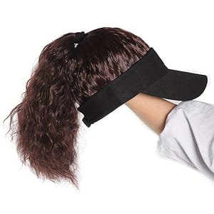 Women’s Fiber Synthetic Curly Wave Ponytail Wig With Adjustable Buckle Net Baseball Cap – Sporty Sun- Suitable For All People Beauty & Personal Care Shop Online at Dubai Trades