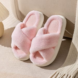 Women’s Fuzzy Slippers, Solid Color, Slip-on, Eva Sole, Fabric Upper/inner/insole, Hand Washable, Indoor/outdoor Fluffy Floor Shoes For Clothing, Shoes & Jewelry Shop Online at Dubai Trades