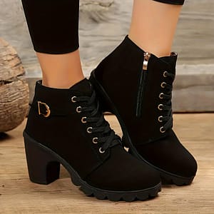Women’s Heeled Short , Lace Zipper , Comfortable Ankle Ankle & Bootie Shop Online at Dubai Trades