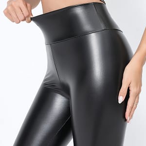 Women’s High-waisted Leather Skinny Jeans – Elegant Long-length, Elastic Waist, Regular Fit, Ideal For Casual , Casual Wear Jeans|elegant Casualwear|stretchable Fabric Clothing Shop Online at Dubai Trades