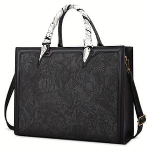 Women’s Laptop Bag 15.6 Inch Laptop Leather Laptop Business Lightweight Office Briefcase Large Capacity Handbag Shoulder Bag Black Bags, Cases & Sleeves Shop Online at Dubai Trades