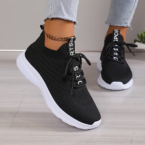 Women’s Lightweight Mesh Breathable Running Shoes, Comfortable Low Top Chunky Sneakers Athletic Shop Online at Dubai Trades