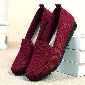 Women’s Lightweight Mesh Breathable Slip-on Loafers – Comfortable Flat Casual Shoes In Purple, Fabric Upper & , , Cute Shoes Athletic Shop Online at Dubai Trades