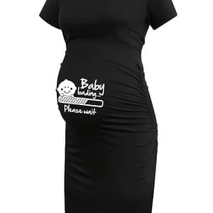 Women’s Maternity Loading Print Dress, Casual Stretchy Short Sleeve Crew Neck Slim Fit Bodycon Long T-shirts Plus Size Clothing, Shoes & Jewelry Shop Online at Dubai Trades