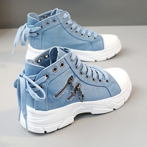 Women’s Platform Sneakers, Zip Detail Lace Top Shoes, Casual All- Shoes Plus Size Clothing, Shoes & Jewelry Shop Online at Dubai Trades