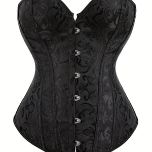Women’s Plus Court Style Corset Top, Plus Size Jacquard Lace Up Tummy Control Push Up Overbust Bustier Top Clothing, Shoes & Jewelry Shop Online at Dubai Trades
