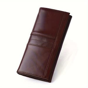 Women’s Rfid Genuine Cowhide Long Wallet Vintage Large Capacity Credit Card Bag Zipper Clutch Casual Coin Purse Gift Accessories Shop Online at Dubai Trades