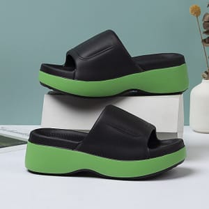 Women’s Summer Fashion Slides – Geometric Double Band, Open Toe, Mid-heel Eva Sandals With Soft Sole Clothing, Shoes & Jewelry Shop Online at Dubai Trades