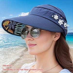 Women’s Summer Sun Hat – Korean Style, Foldable, Uv Protection, Breathable Polyester Visor For Outdoor Activities And Beach, Beach Hat Clothing, Shoes & Jewelry Shop Online at Dubai Trades 2