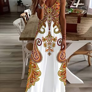 Women’s V-neck Slip Dress, 100% Polyester Knit Fabric, All , , , 180g/m² – Ptt-fll Clothing Shop Online at Dubai Trades