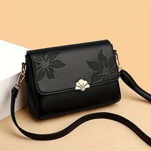 Women’s Vintage Floral Print Crossbody Bag, With Hardware Accents, Lightweight With Removable Strap, Zipper Closure, Polyester Lined, Solid For Daily Use Clothing, Shoes & Jewelry Shop Online at Dubai Trades