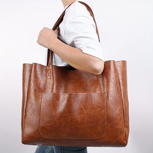Women’s Vintage Tote Bag – Large Capacity Open Top Shoulder Bag With Fixed Strap, Minimalist Black Handbag For Everyday Use & Professional Settings Clothing, Shoes & Jewelry Shop Online at Dubai Trades