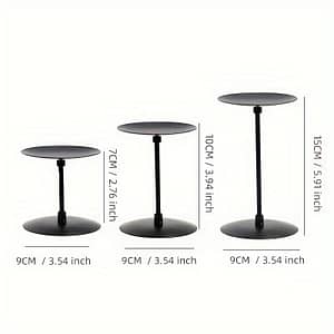 Wrought Iron Metal Black Candlestick Set Christmas Home Decoration Romantic Dining Table Props Candlesticks Shop Online at Dubai Trades