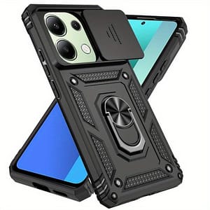 Xiaomi 5g Shockproof Armor Case With Ring Stand Holder And Lens Cover, Pc Material Basic Cases Shop Online at Dubai Trades