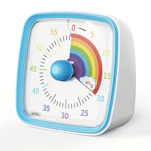 Yunbaoit Rainbow Visual Timer With Night Light – 60-minute Silent Countdown, Classroom, Kitchen & Office Use, Yunbaoit Home & Kitchen Shop Online at Dubai Trades