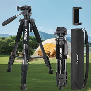 Zomei 74″ Lightweight Tripod With Detachable Head & Phone Mount – Reinforced Aluminum, Ideal For Dslrs, Vlogging & Live Streaming, To 14lbs Accessories Shop Online at Dubai Trades
