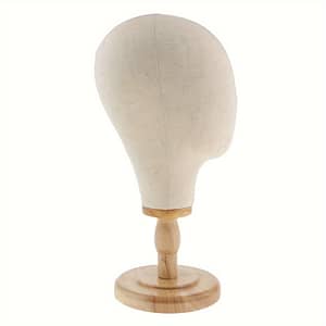 -adult Mannequin Head With Wooden Base, Professional Hair Styling And Braiding Training Model, Fabric Covered Head For Salon And Home Use Beauty & Personal Care Shop Online at Dubai Trades