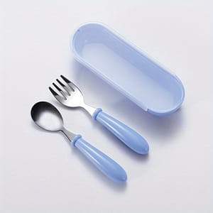 [customized] Personalized Children’s Tableware Spoon And Fork Storage Box Set, Children’s Tableware Set Easter Gift Baby Products Shop Online at Dubai Trades