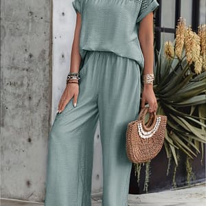[elegant + Short Sleeve Top And Pants] Clothing Shop Online at Dubai Trades