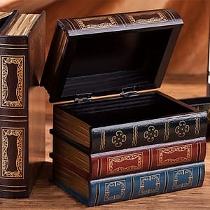 [popular ] Vintage Wooden Book Model With Cover, Decorative Book Prop For Office And Photo Shoots, Storage Bins For Home Organization Baskets, Bins & Containers Shop Online at Dubai Trades