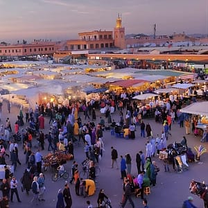 Night life in Marrakech at Hôtel Restaurant Café de France, Marrakesh, Morocco City Tours Shop Online at Dubai Trades
