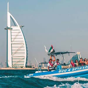 90 Minutes Speedboat Tour: Dubai Marina, Atlantis and Burj Al Arab at Splash Tours, Dubai, United Arab Emirates Cruises & Boat Tours Shop Online at Dubai Trades