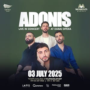 Adonis Band in Dubai – Concerts Concerts Shop Online at Dubai Trades