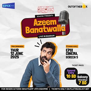 Azeem Banatwalla Live in Bahrain – Comedy Events Comedy Events Shop Online at Dubai Trades