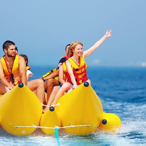Banana Boat Or Donut Boat Ride For One, Two Or Four At Laama Yachts Dubai activities Shop Online at Dubai Trades