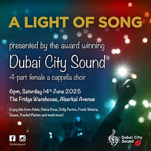 Dubai City Sound ‘Light of Song’ at The Fridge, Dubai – Concerts Concerts Shop Online at Dubai Trades