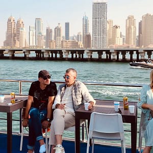 Embark On Dubais Starlit Marina Sunset/Diner Cruise For 4 People Dubai restaurants Shop Online at Dubai Trades