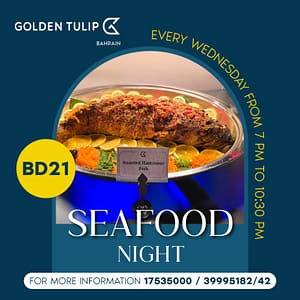 Seafood Night at Alwasmeyyah Restaurant – Golden Tulip Hotel Bahrain – Dining Experiences Dining Experiences Shop Online at Dubai Trades