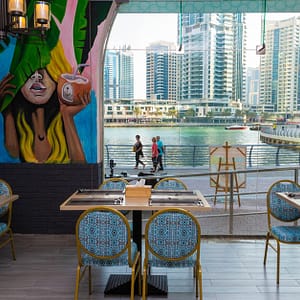 Seafood With Rice, And Ice Tea Dubai restaurants Shop Online at Dubai Trades