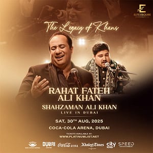 Legacy of the Khans – Ustad Rahat Fateh Ali Khan and Shazman Ali Khan in Dubai – Desi Events Desi Events Shop Online at Dubai Trades