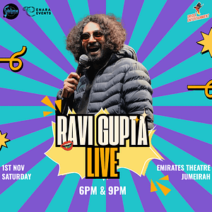 Ravi Gupta Live in Dubai 2025 – Comedy Events Comedy Events Shop Online at Dubai Trades