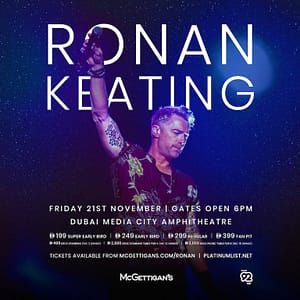 Ronan Keating Live in Dubai – Concerts Concerts Shop Online at Dubai Trades