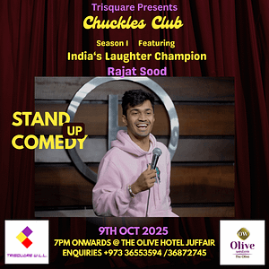 Chuckles Club Season 1 Presenting Rajat Sood in Bahrain – Comedy Events Comedy Events Shop Online at Dubai Trades