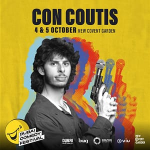 Con Coutis at Dubai Comedy Festival – Dubai Comedy Festival Dubai Comedy Festival Shop Online at Dubai Trades