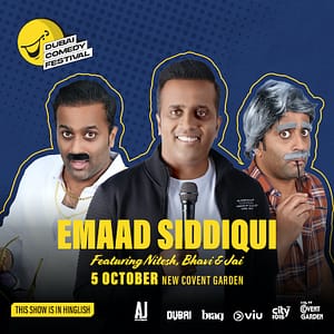 Emaad Siddiqui Live at Dubai Comedy Festival – Dubai Comedy Festival Dubai Comedy Festival Shop Online at Dubai Trades