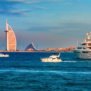 Palm Jumeirah, Burj Al Arab & Dubai Marina: 99-minute Premium Boat Tour at Spinneys, Dubai, United Arab Emirates Activities Shop Online at Dubai Trades