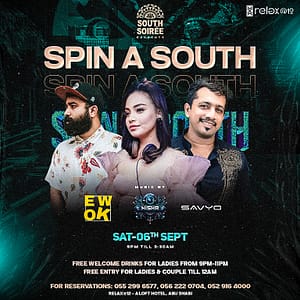 South Soiree presents Spin A South in Abu Dhabi – Desi Events Desi Events Shop Online at Dubai Trades