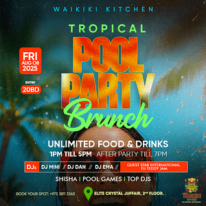 Tropical Pool Party Brunch at Waikiki Kitchen – Brunches Brunches Shop Online at Dubai Trades