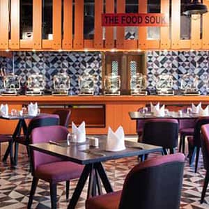 Breakfast Buffet With Beverages And Pool Access At Food Souk Shop Online at Special Price from Dubai Trades