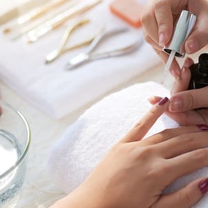 Get Classic Or Gelish Manicure & Pedicure W/W/O Hair Wash & Blow-dry NAILS Shop Online at Special Price from Dubai Trades